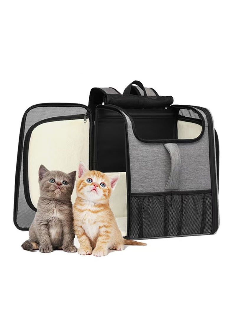 Pet Backpack Cat Carrier Extra Large Expandable Airline Approved Dog Carrier for Small Dogs and Cats