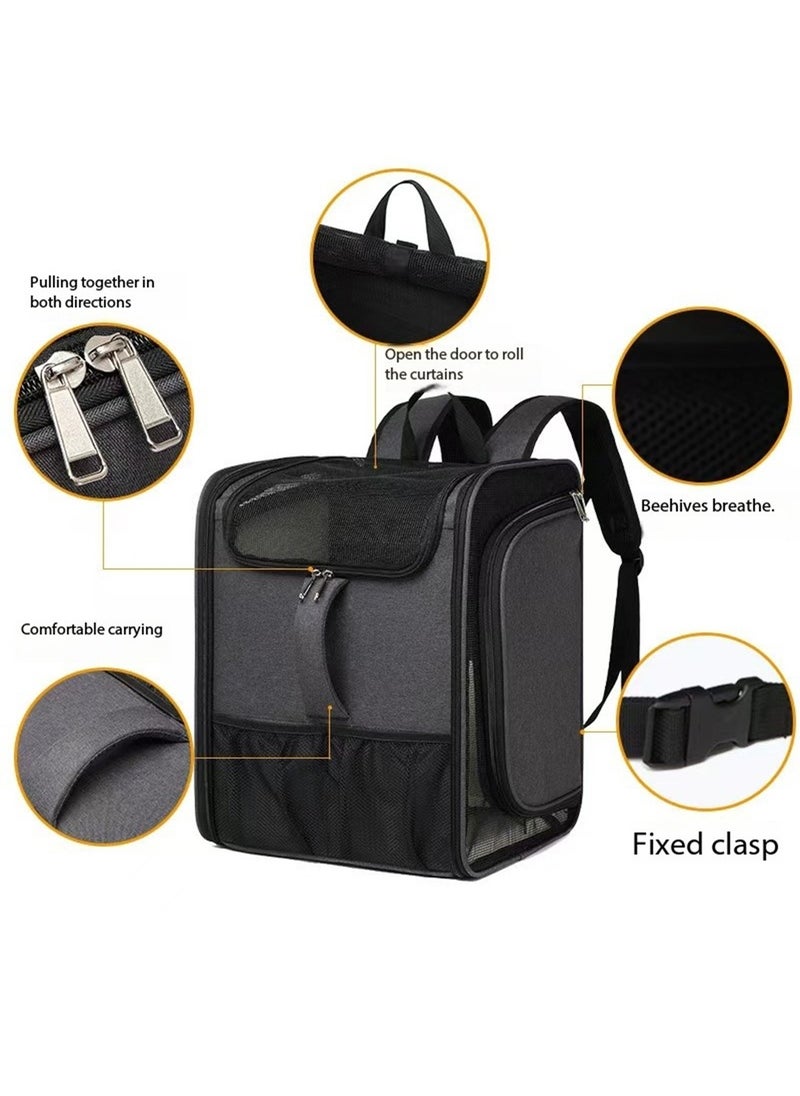 Pet Backpack Cat Carrier Extra Large Expandable Airline Approved Dog Carrier for Small Dogs and Cats
