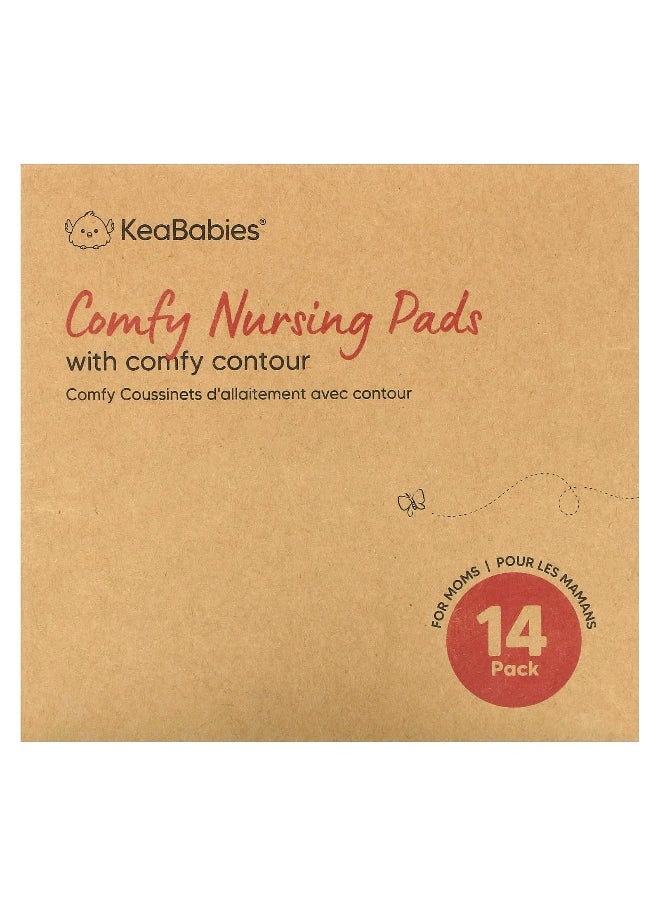 KeaBabies, Comfy Nursing Pads, Large, Soft White, 14 Pack