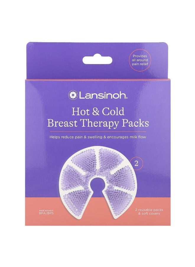 Lansinoh, Hot & Cold Breast Therapy Packs , 2 Reusable Packs and Soft Covers