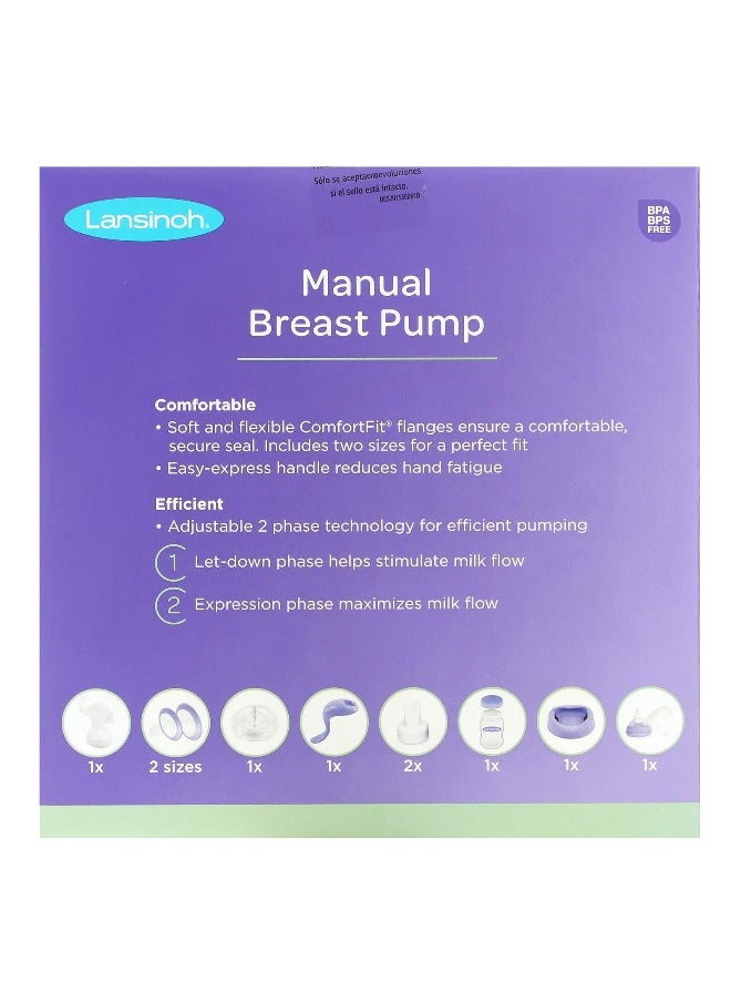 Lansinoh, Manual Breast Pump, 1 Manual Breast Pump and Accessories