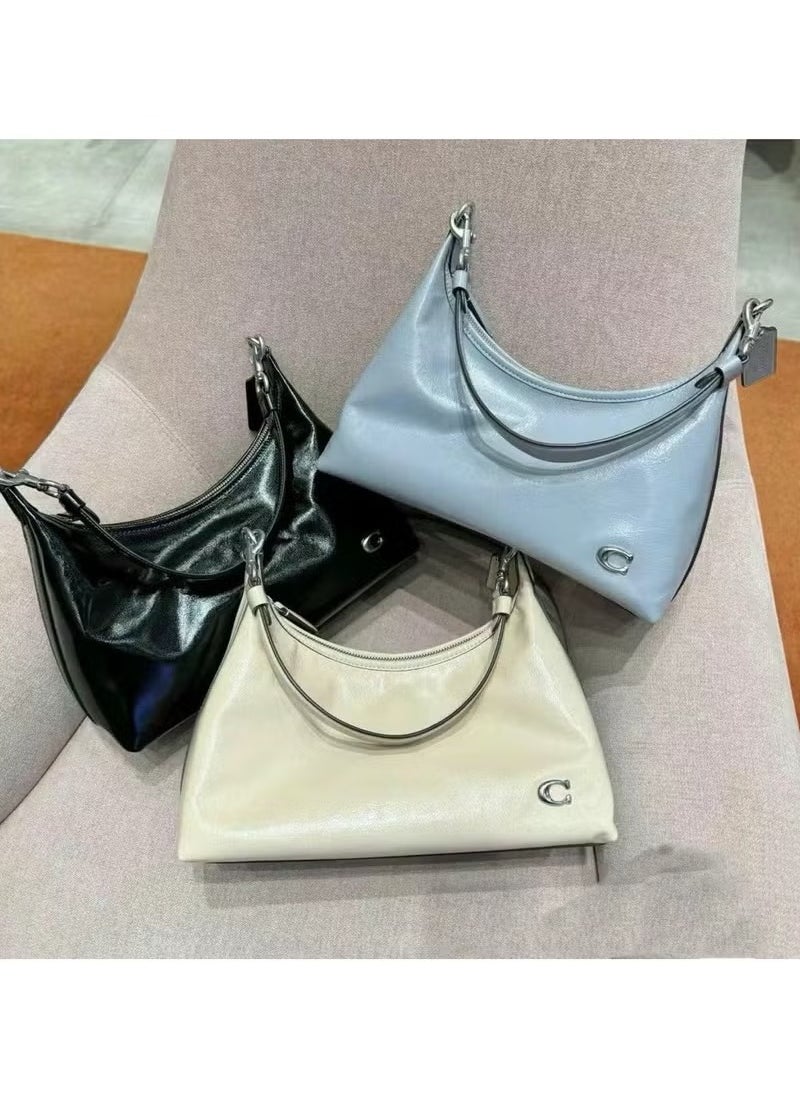 Wax leather fashion women's bag blue