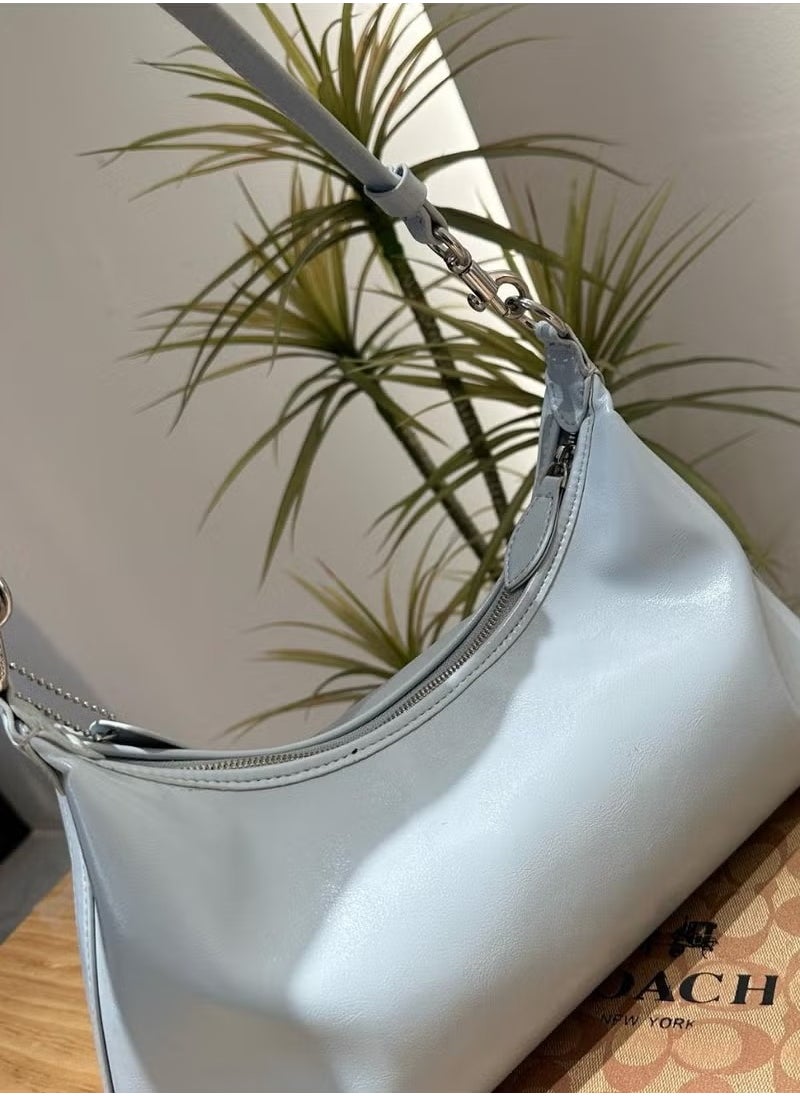 Wax leather fashion women's bag blue