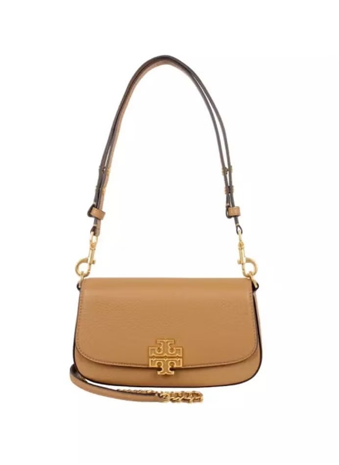 Tory Burch Britten Lychee Flap Leather Underarm Bag Shoulder Bag Crossbody Bag