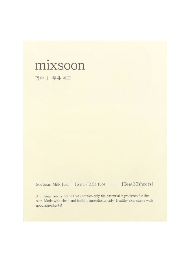 Mixsoon, Soybean Milk Pad, 30 Sheets, 0.54 fl oz (16 ml), 10 Each