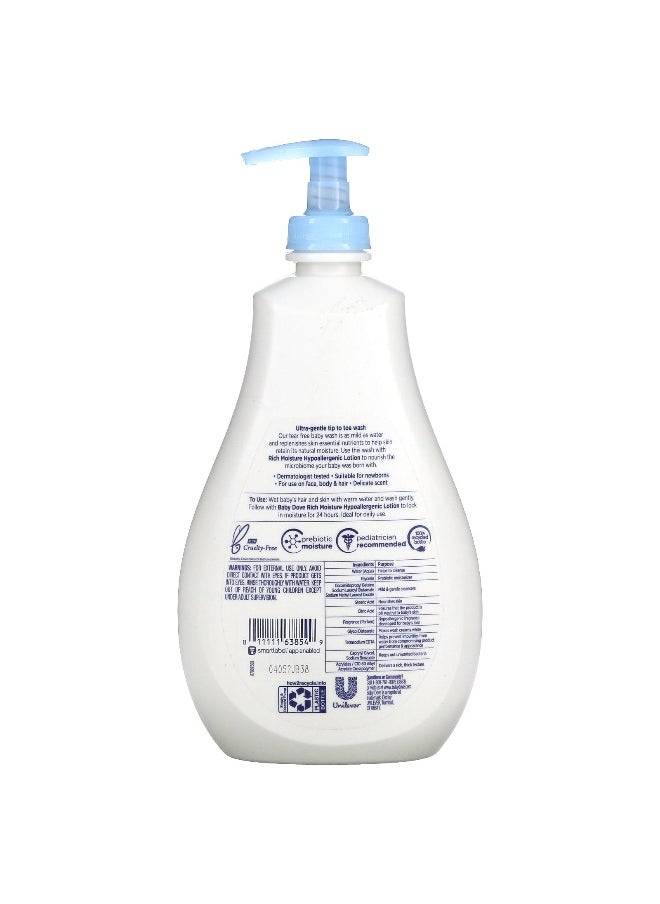 Dove, Baby, Sensitive Skin Care, Hypoallergenic Wash, Rich Moisture, 20 fl oz (591 ml)