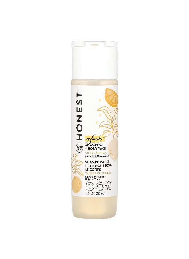 The Honest Company, Refresh Shampoo + Body Wash, Citrus Vanilla , 10 fl oz (295 ml)