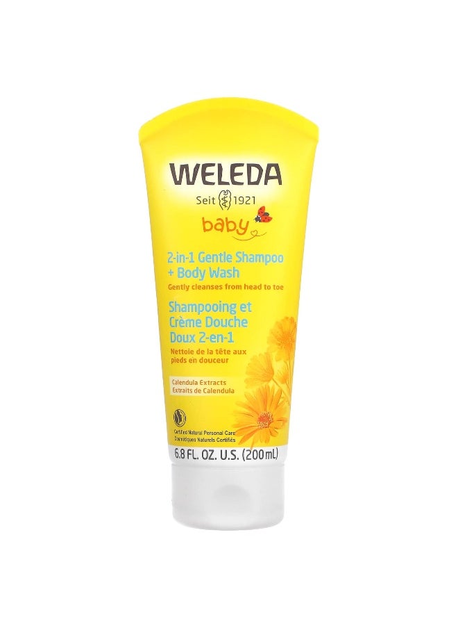 Weleda, 2-in-1 Gentle Shampoo + Body Wash, Calendula Extract, 6.8 fl oz (200 ml)