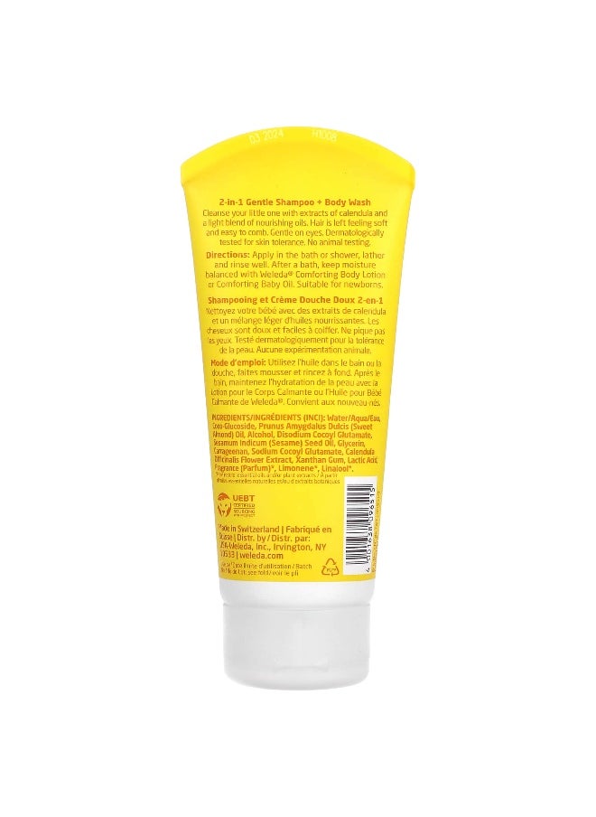 Weleda, 2-in-1 Gentle Shampoo + Body Wash, Calendula Extract, 6.8 fl oz (200 ml)
