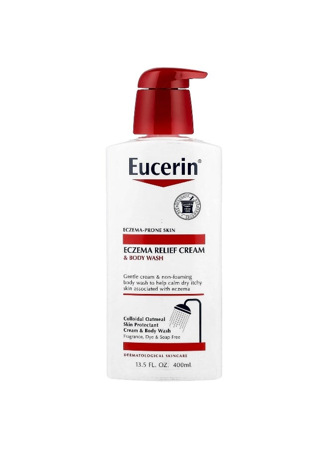 Eucerin, Eczema Relief Cream & Body Wash, Fragrance Free , 13.5 fl oz (400 ml)