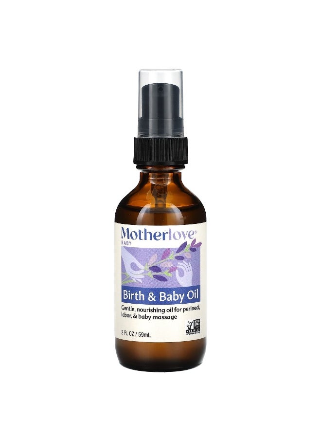 Motherlove, Baby, Birth & Baby Oil, 2 fl oz (59 ml)