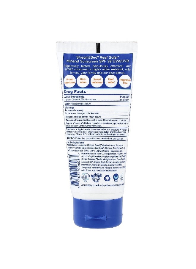 Stream2Sea, Sport Sunscreen, SPF 20, 3 fl oz (90 ml)