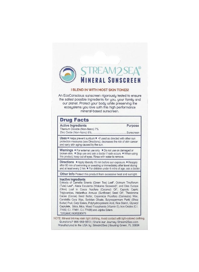 Stream2Sea, EcoStick Sunscreen Tint, SPF 35+, Neutral, 0.5 oz (14 g)