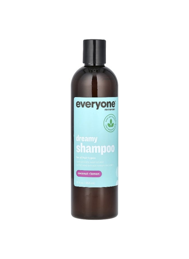 Everyone, Dreamy Shampoo, For All Hair Types, Coconut + Lemon, 12 fl oz (355 ml)