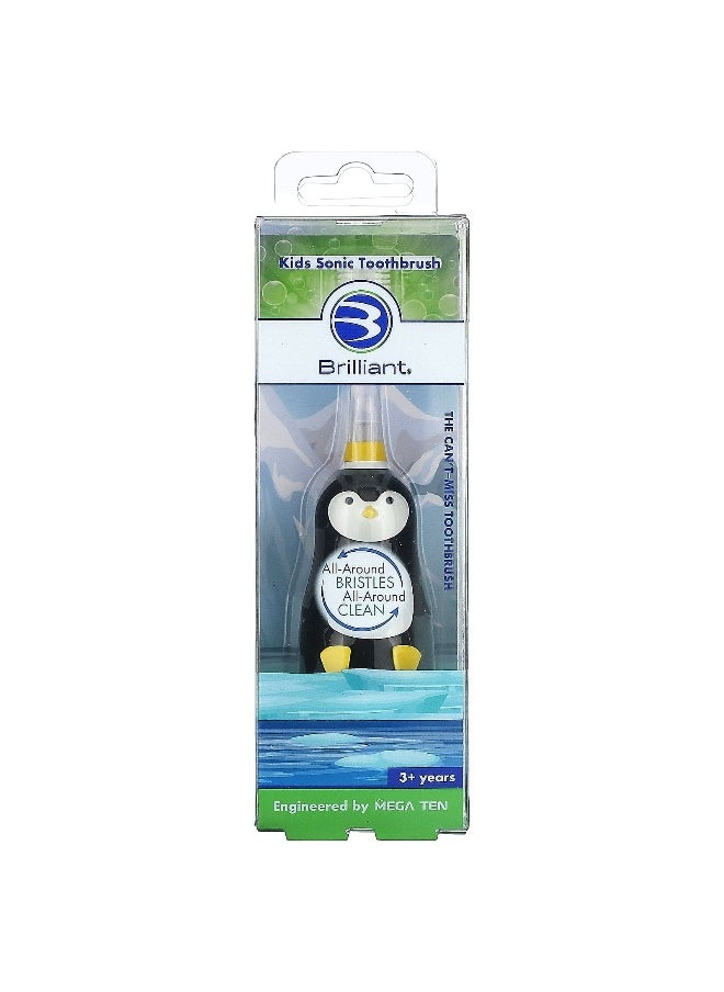 Baby Buddy, Brilliant, Kids Sonic Toothbrush, 3+ Years, Penguin, 1 Sonic Toothbrush