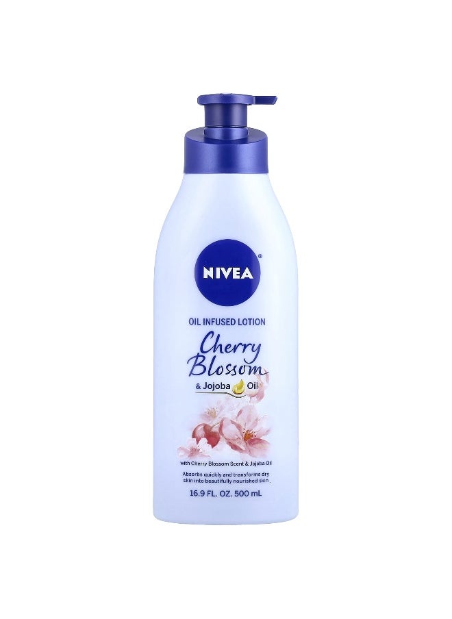 Nivea, Oil Infused Lotion, Cherry Blossom & Jojoba Oil, 16.9 fl oz (500 ml)