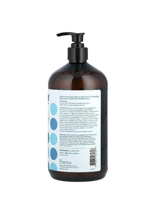 Everyone, 3 in 1 Soap, Body Wash, Bubble Bath, Shampoo, Pacific Eucalyptus, 32 fl oz (946 ml)