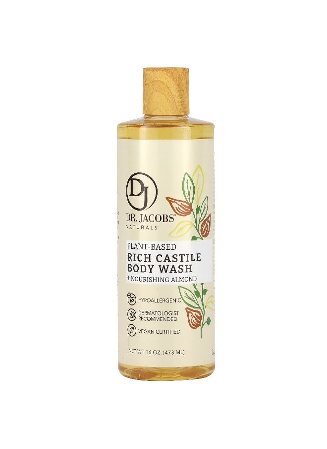 Dr. Jacobs Naturals, Plant-Based Rich Castle Body Wash, Nourishing Almond, 16 oz (473 ml)