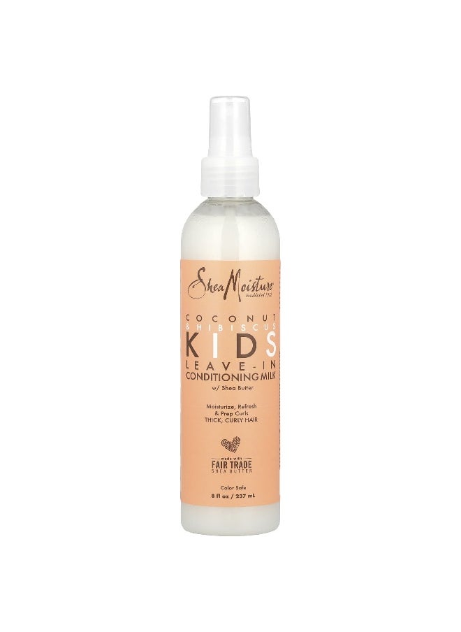 SheaMoisture, Kids, Leave-In Conditioning Milk with Shea Butter, Thick, Curly Hair, Coconut & Hibiscus, 8 fl oz (237 ml)