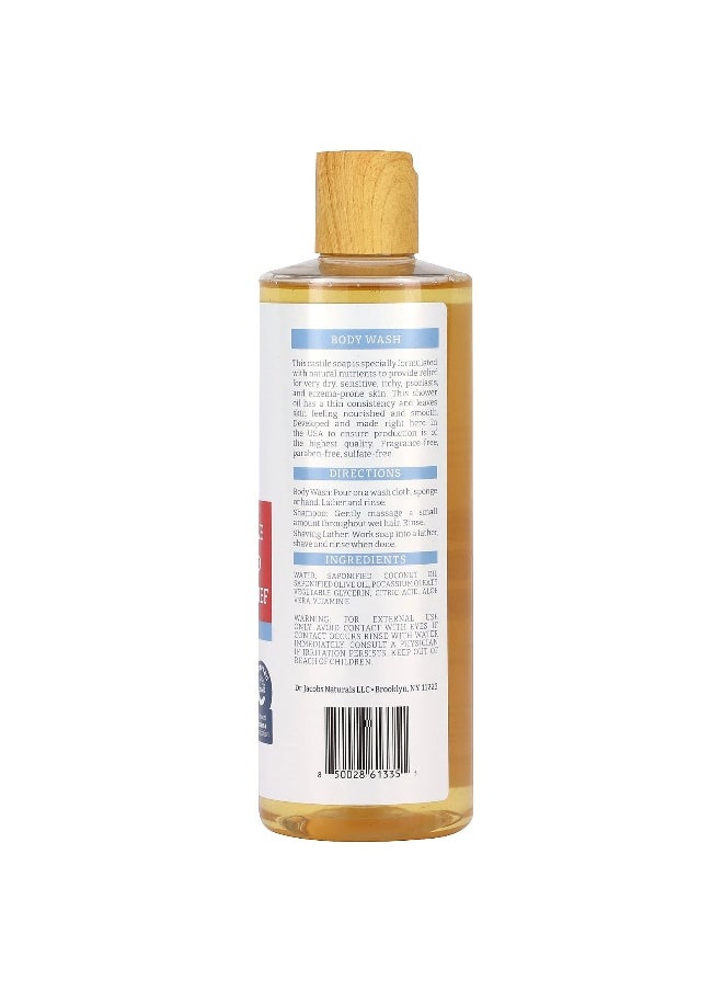 Dr. Jacobs Naturals, Pure Castile Eczema and Psoriasis Relief Body Wash, Fragrance Free, 16 oz (473 ml)