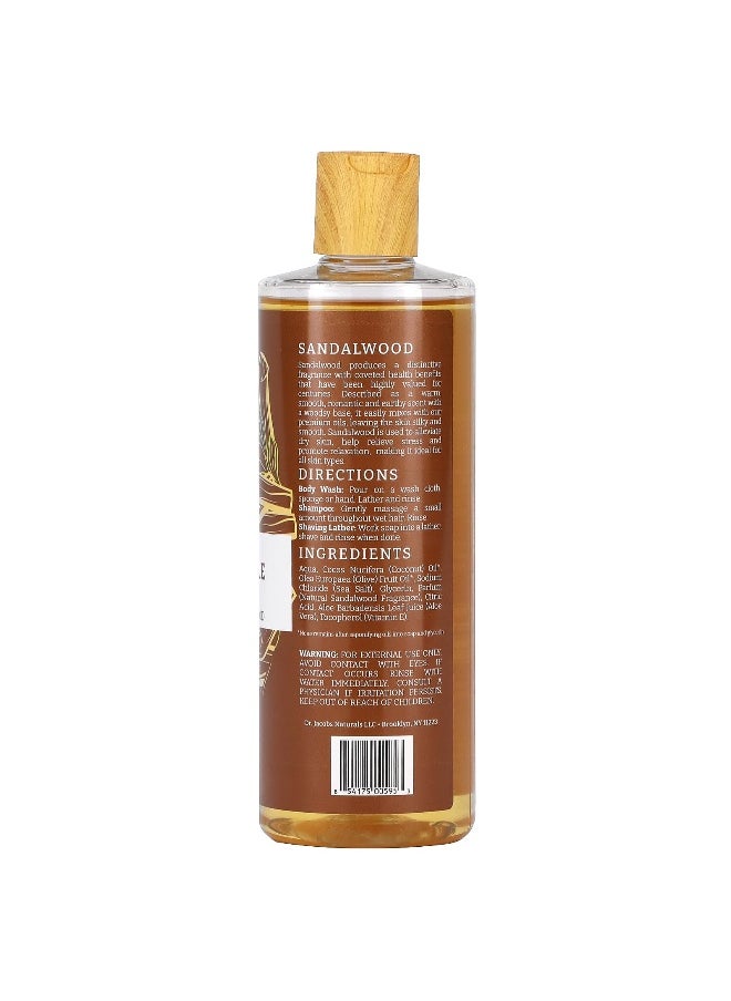 Dr. Jacobs Naturals, Plant-Based Rich Castile Body Wash, Soothing Sandalwood, 16 oz (473 ml)