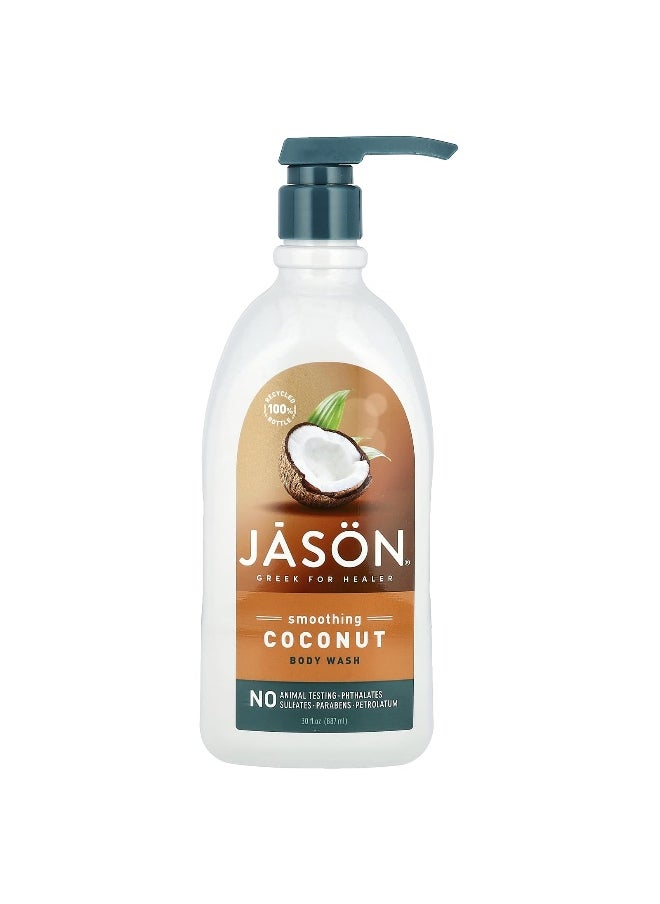 Jason Natural, Smoothing Body Wash, Coconut, 30 fl oz (887 ml)