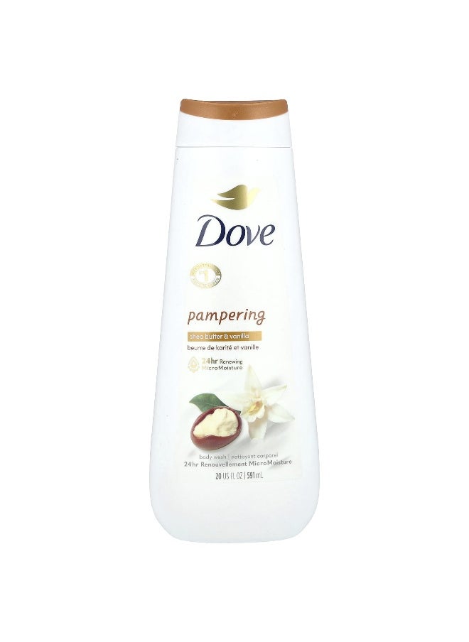 Dove, Pampering Body Wash, Shea Butter & Vanilla, 20 fl oz (591 ml)