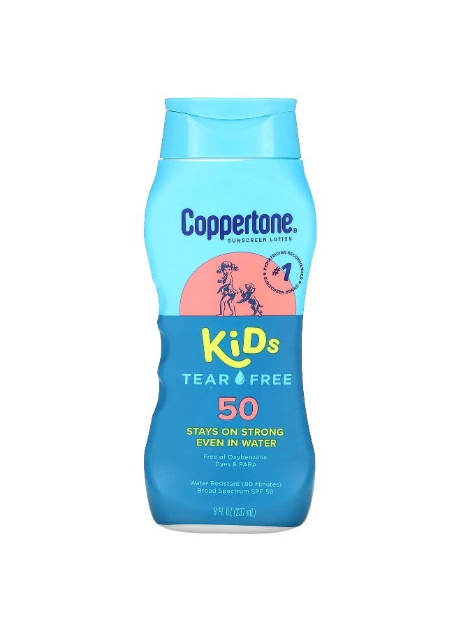 Coppertone, Kids, Tear Free, Sunscreen Lotion, SPF 50, 8 fl oz (237 ml)