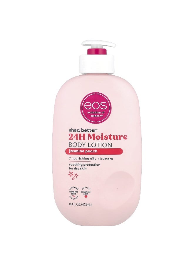 EOS, Shea Better™, 24H Moisture Body Lotion, Jasmine Peach, 16 fl oz (473 ml)