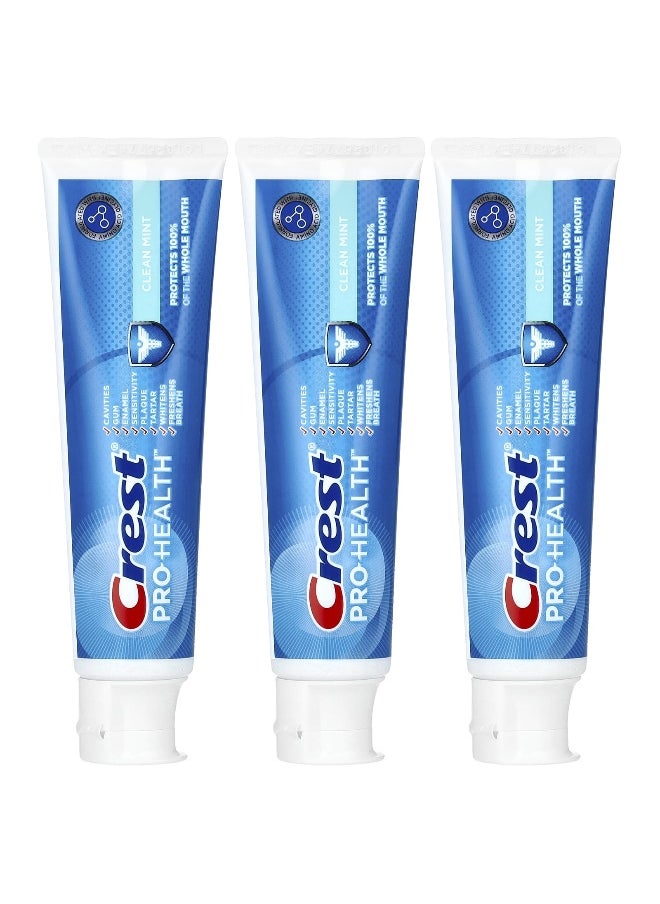 Crest, Pro-Health, Fluoride Toothpaste, Clean Mint, 3 Pack, 4.3 oz (121 g) Each