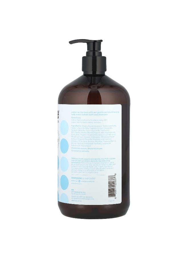 Everyone, 3 in 1 Soap, Body Wash, Bubble Bath, Shampoo, Unscented, 32 fl oz (946 ml)