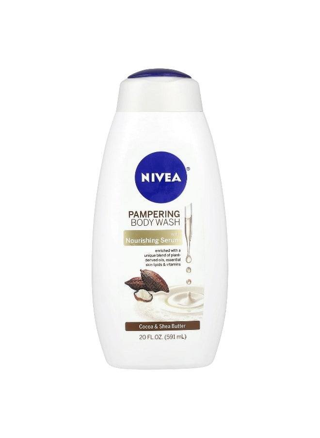 Nivea, Pampering Body Wash, Cocoa & Shea Butter, 20 fl oz (591 ml)