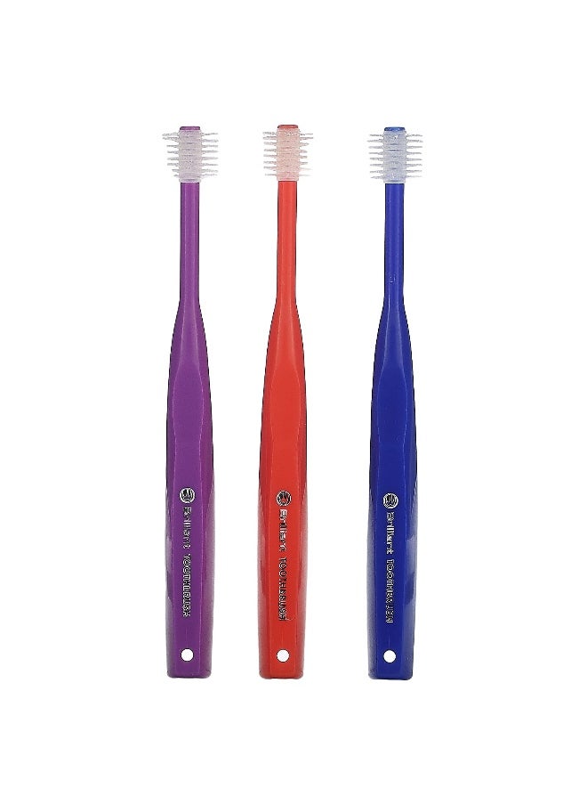 Baby Buddy, Brilliant, Kids Toothbrush, 5-9 Years, 3 Toothbrushes