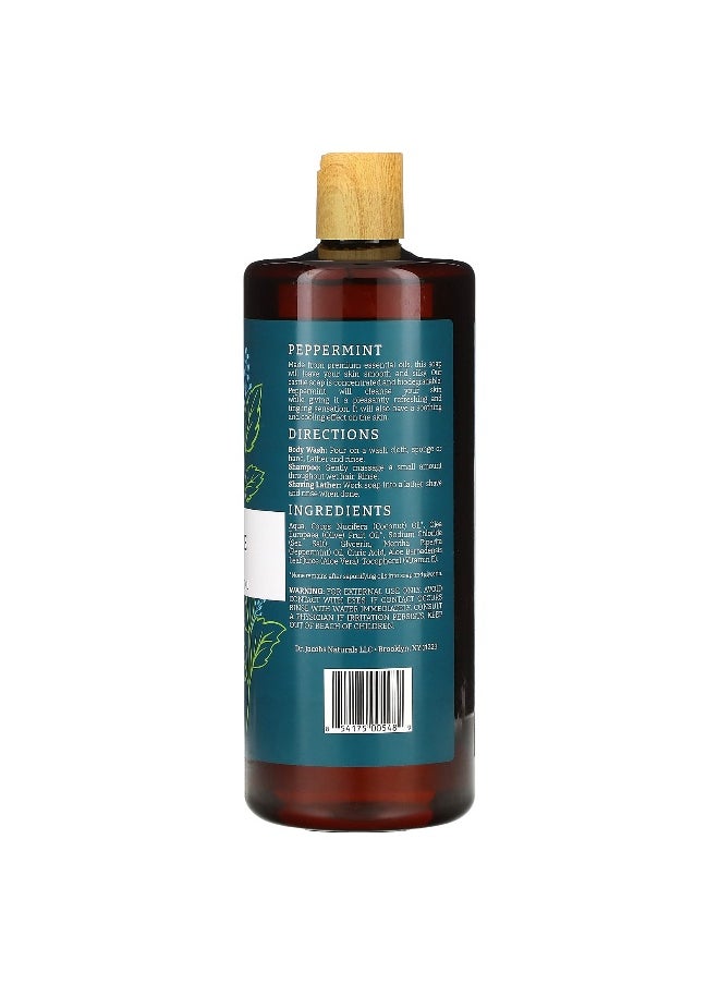 Dr. Jacobs Naturals, Plant-Based Rich Castile Body Wash, Peppermint Essential Oil, 32 oz (946 ml)