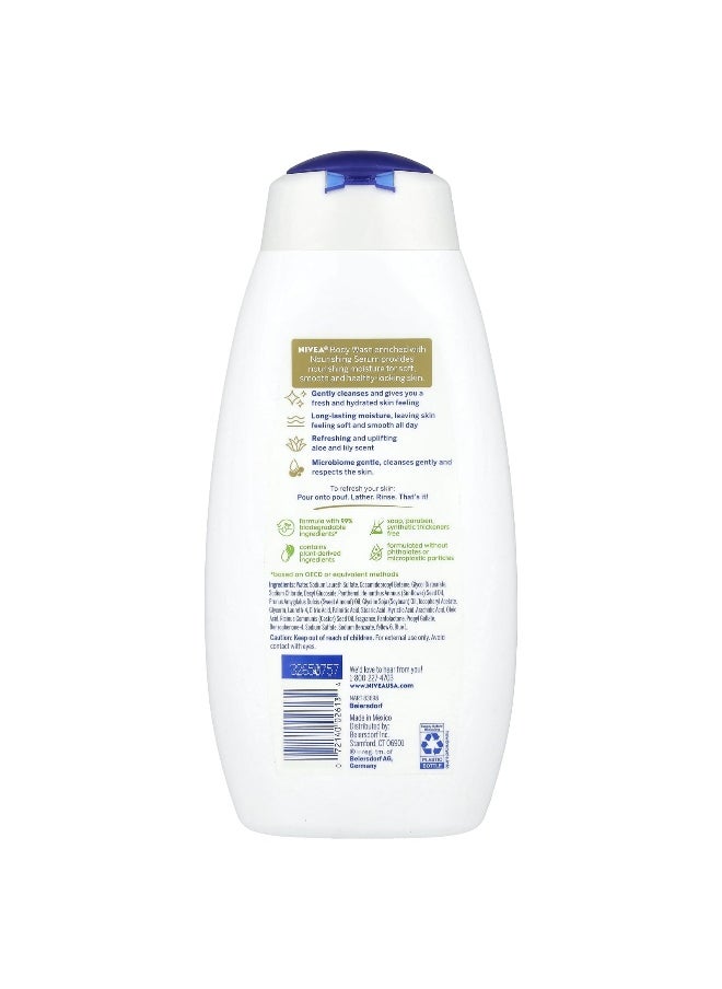 Nivea, Refreshing Body Wash, Fresh Aloe & Lily,  20 fl oz (591 ml)