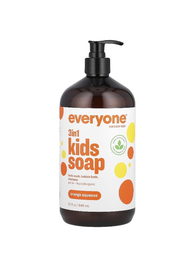 Everyone, 3 in 1 Kids Soap, Orange Squeeze, 32 fl oz (946 ml)