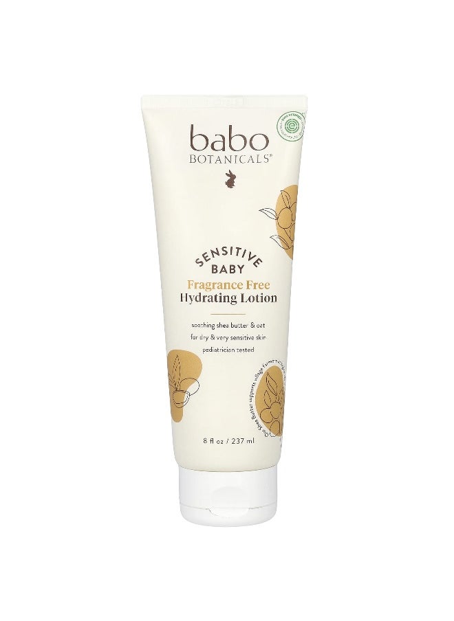 Babo Botanicals, Sensitive Baby, Hydrating Lotion, Fragrance Free, 8 fl oz (237 ml)