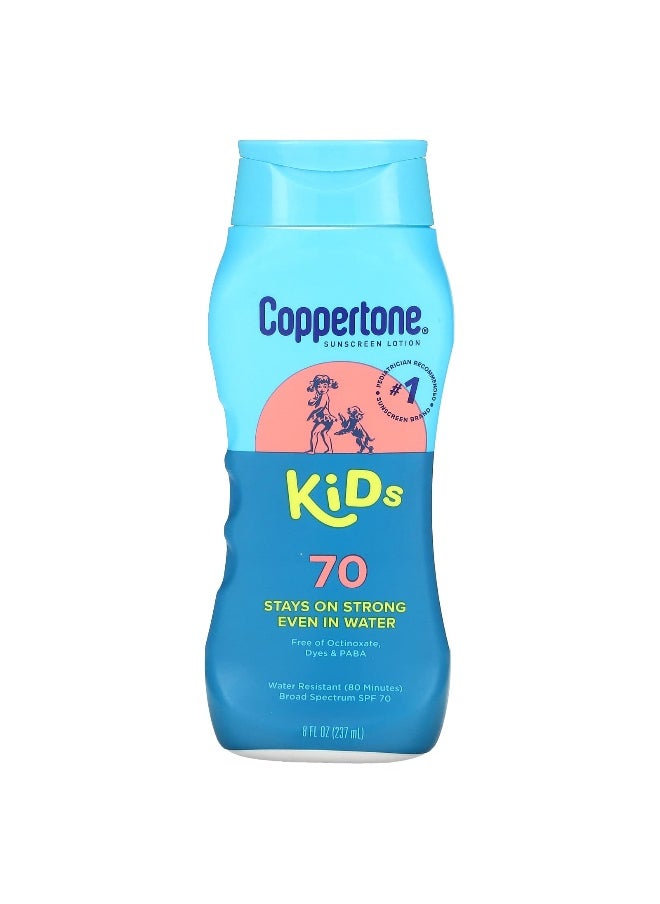 Coppertone, Kids, Sunscreen Lotion,  SPF 70, 8 fl oz (237 ml)