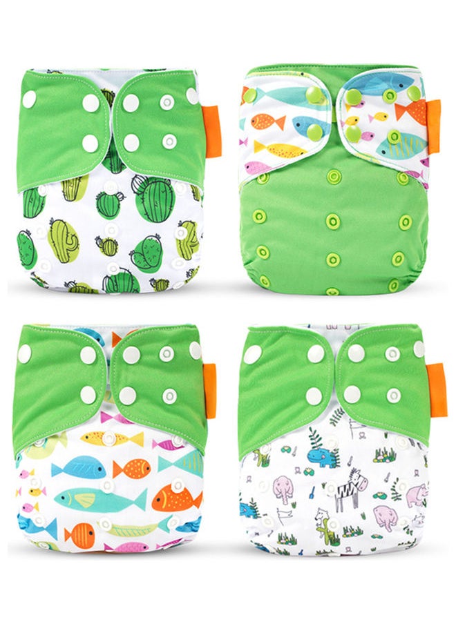 4-Piece Washable Cloth Diaper Set