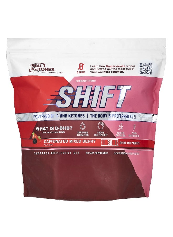 Real Ketones, Shift, Caffeinated Mixed Berry, 30 Packets, 0.26 oz (7.3 g) Each