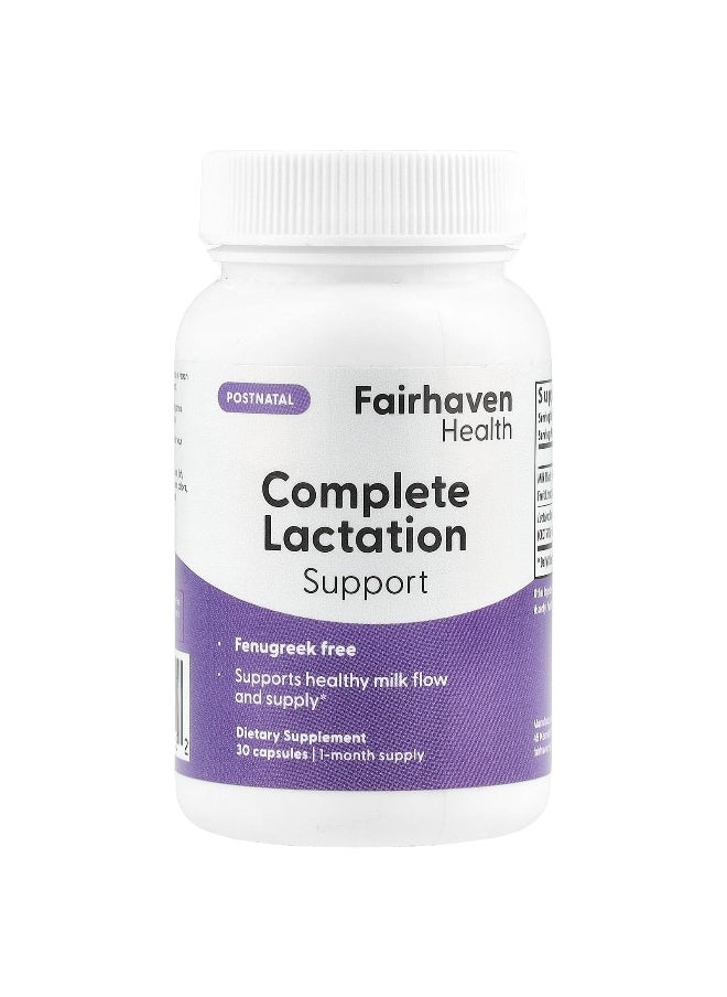 Fairhaven Health, Complete Lactation Support, 30 Capsules