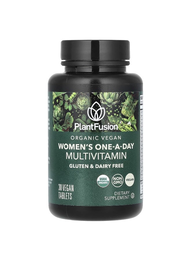 PlantFusion, Women's One-A-Day Multivitamin, Organic Vegan, 30 Vegan Tablet