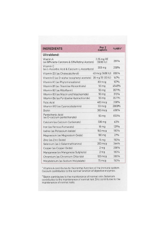 Vplab, Ultra Women’s Multivitamin Formula, 90 Caplets