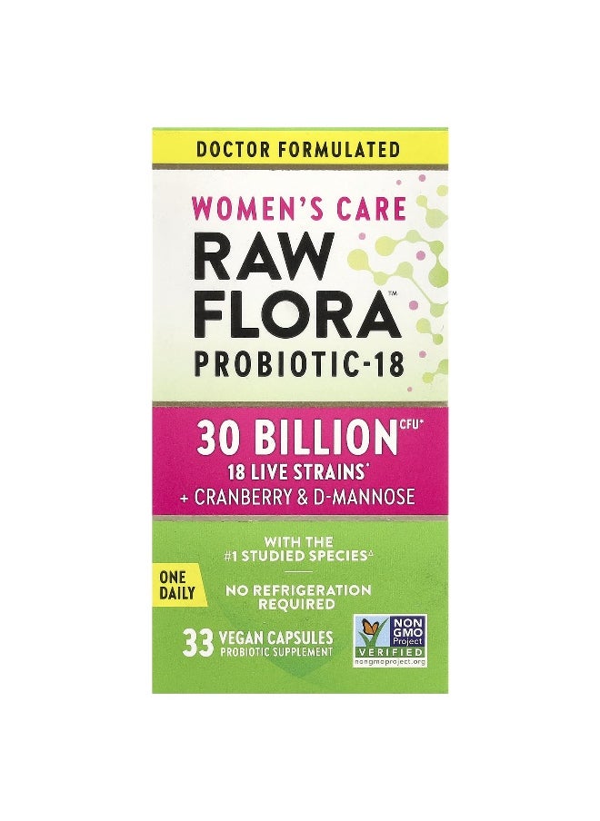Nature's Truth, Women's Care, Raw Flora™ Probiotic-18, 33 Vegan Capsules