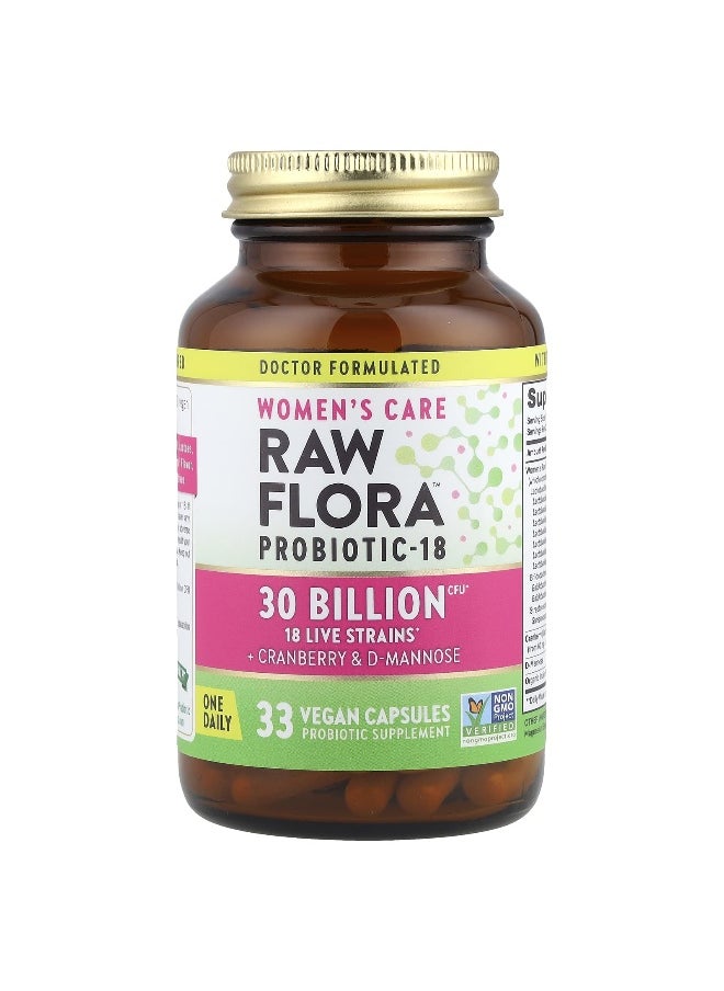 Nature's Truth, Women's Care, Raw Flora™ Probiotic-18, 33 Vegan Capsules