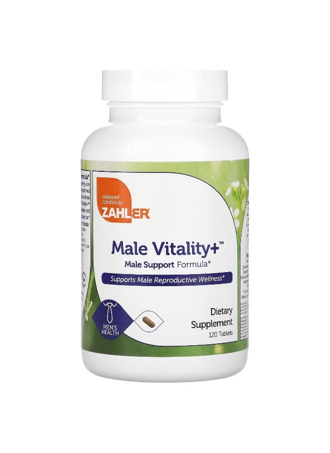 Zahler, Male Vitality +, Supports Male Reproductive Wellness, 120 Tablets