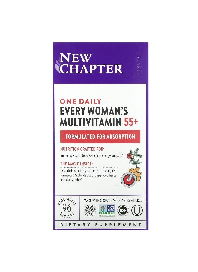 New Chapter, Every Woman's One Daily 55+ Multivitamin, 96 Vegetarian Tablets