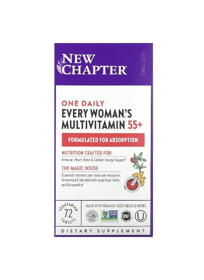 New Chapter, Every Woman's One Daily 55+ Multivitamin, 72 Vegetarian Tablets