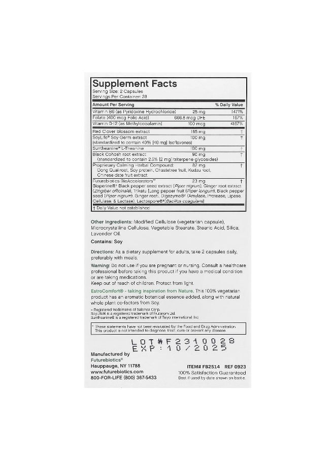 Futurebiotics, EstroComfort®, Menopausal Balancing Complex, 56 Vegetarian Capsules