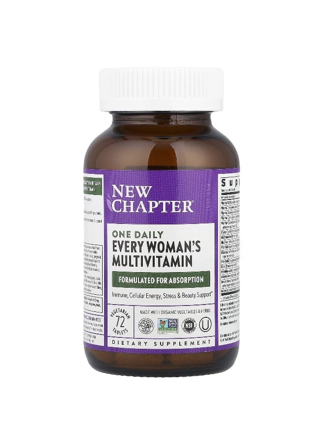 New Chapter, One Daily Every Woman's™ Multivitamin, 72 Vegetarian Tablets
